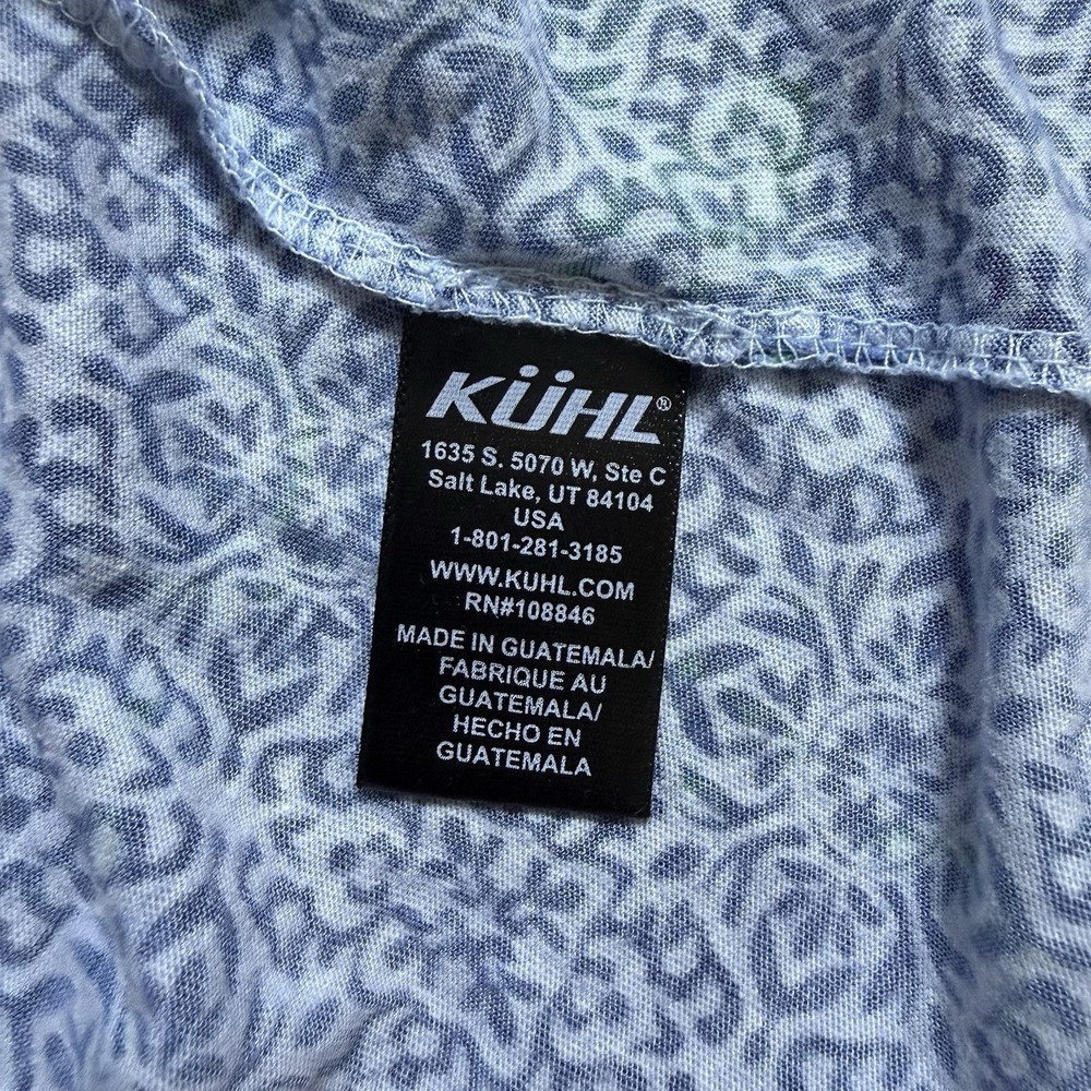 Kuhl Basel Burnout Hoodie M Blue Ombré Lightweight Cotton Blend - Picture 4 of 7
